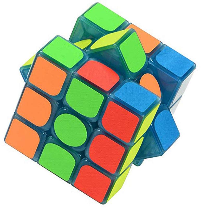 Blue Fluorescent Speed Cube 3x3x3 Glow in The Dark Luminous Magic Cube Puzzle Toy