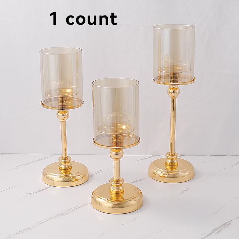 Luxury Candle Holder without Candle for Room Decor, 1 Count Metal Candlestick, Decorative Ornament for Home Party Wedding, Gifts for Girlfriend