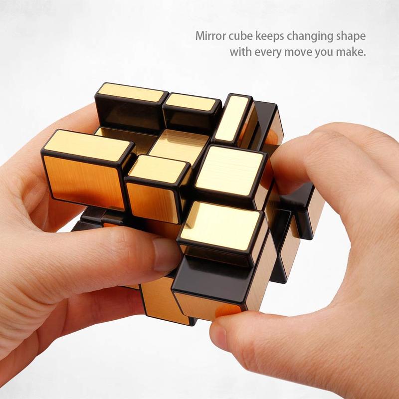 D-FantiX Shengshou glossy Cube 3x3 Speed Cube amber champagne color glossy Blocks Cube 3x3x3 Different Shapes Puzzle Cube Toys rubixcubegame