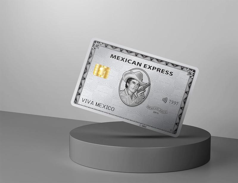 Mexican Express Credit Card Sticker, Debit Card Skin, Credit Card Skin Cover - Stylish Card Stickers for Debit Cards Credit Cards - Durable Card Cover (Silver Chalino Sanchez)