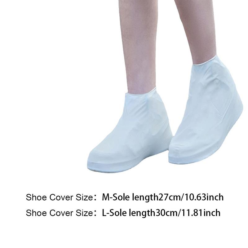 1 Pair Solid Color Portable Waterproof Shoe Cover, Non-slip Rain Boots Cover, Outdoor Shoes Cover