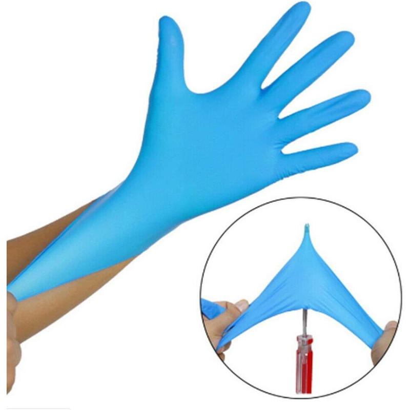 100PCS Gloves, Latex Free, Powder Free, Non-Sterile,Food Handling Use (Large, Blue #1)