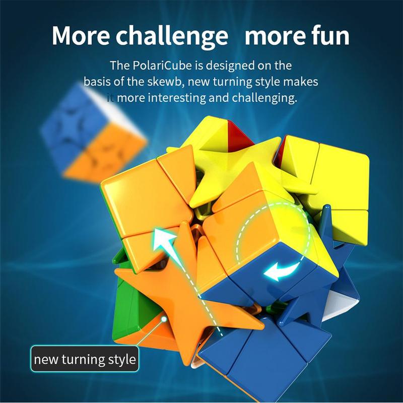 Polaris Speed Cube, 1 Count Stickerless Speed Cube, Magic Cube Twist Puzzle Brain Teaser Speed Cube, Intelligence Educational Puzzle Toy for Kids