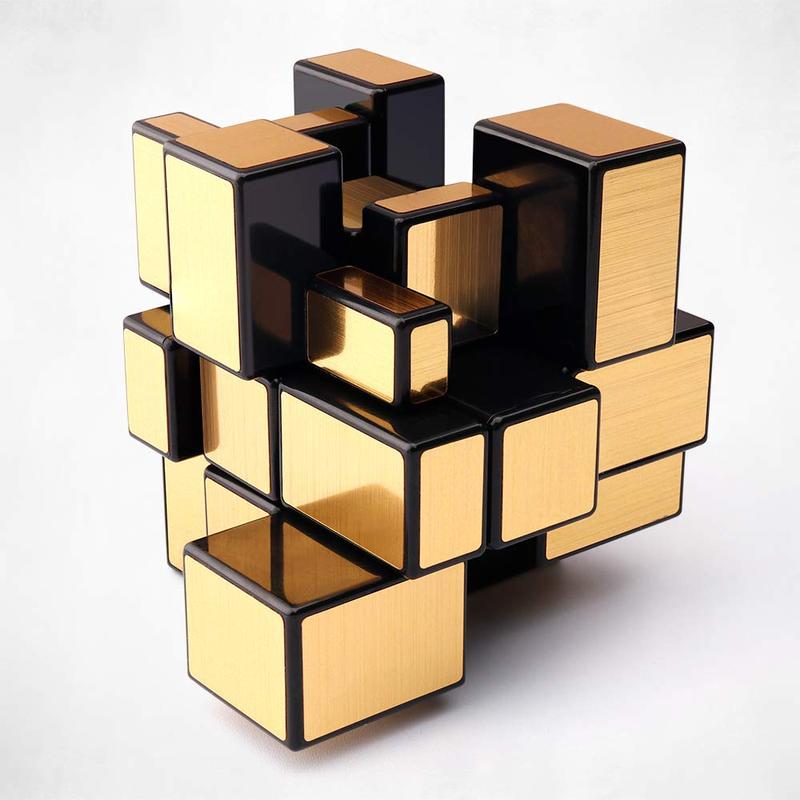 D-FantiX Shengshou glossy Cube 3x3 Speed Cube amber champagne color glossy Blocks Cube 3x3x3 Different Shapes Puzzle Cube Toys rubixcubegame