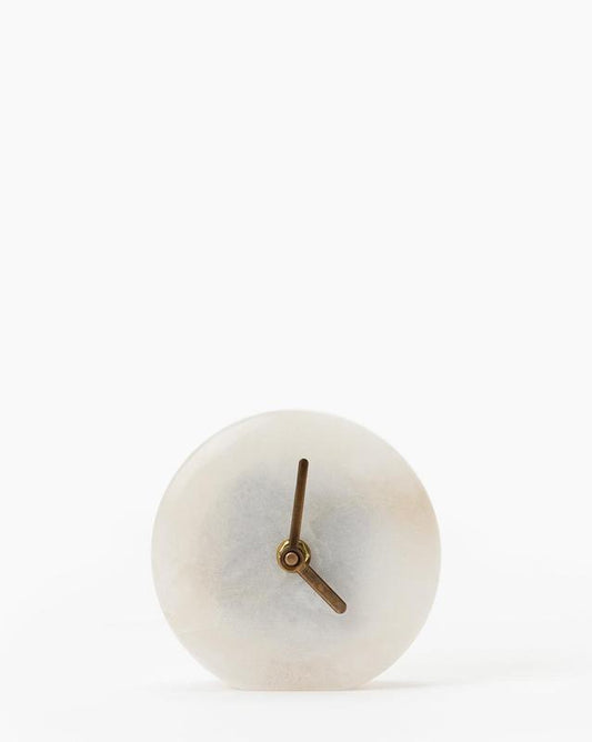 Alabaster Table Clock