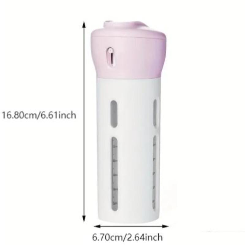 4 in 1 Travel Bottle, 1 Piece Leak Proof Multi-functional Portable Dispenser Bottle for Outdoor Travel Camping Use