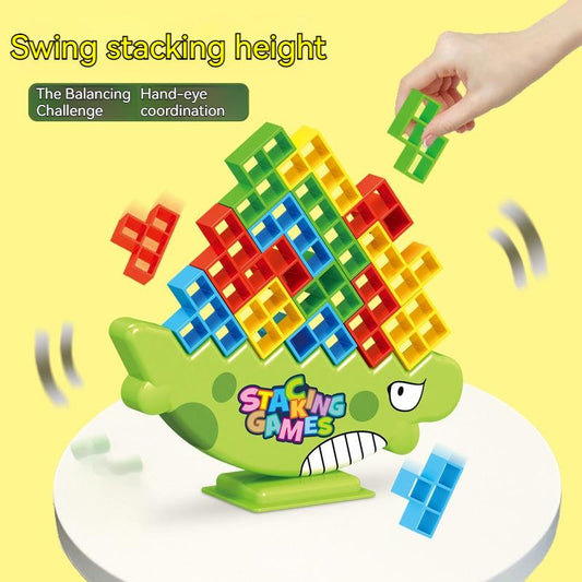 Stack Attack Game - Block Board Game For Family Game Nights Viral Interactive Balance Stacking