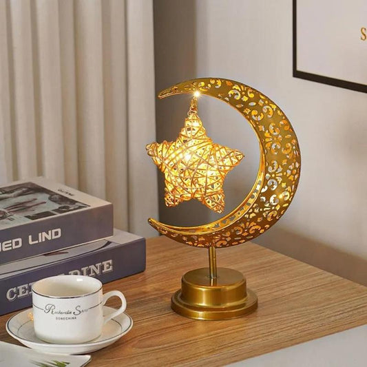 Ramadan Moon & Star Decor Night Light, LED Lamp, Atmosphere Decorative Light For Home Party Wedding Festival, Mean Girls Decorations, Home Decor 2024