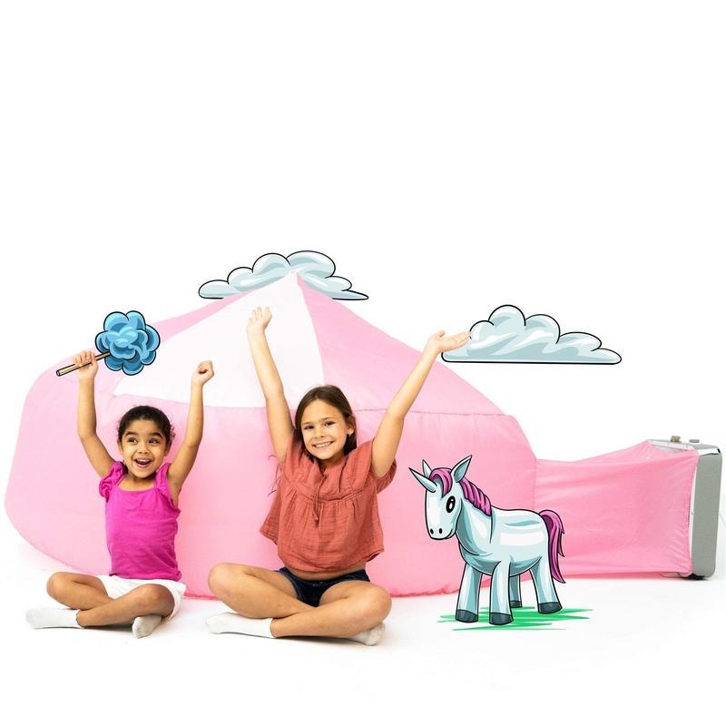 The Original Patented AirFort - Build A Fort in 30 Seconds, Inflatable Fort for Kids, Play Tent for 3-12 years, A Playhouse Where Imagination Runs Wild, Fan not included (Pretty In Pink)