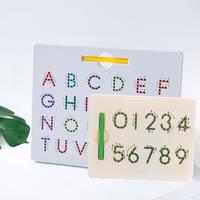 Magnetic Letter & Number Tracing Board - 2-in-1 Alphabet Magnets Uppercase & Lowercase, Educational Toy for Kids, Double-Sided Drawing and Writing with Magnetic Steel Balls.