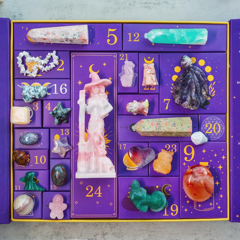 Crystal Halloween Countdown Gift Box - Exciting Treats and Surprises for a Frightfully Fun Celebration