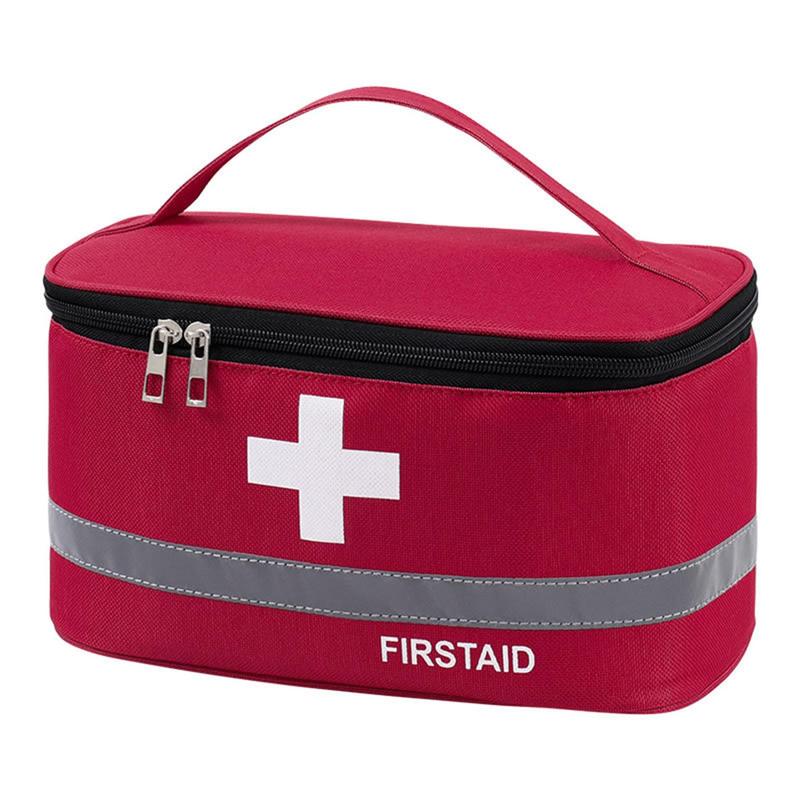 Emergency First Aid Kit Storage Bag, 1 Count Portable Large Capacity Medical Bag, Camping Hiking Storage Organizer, Room Organizer, Summer Gifts