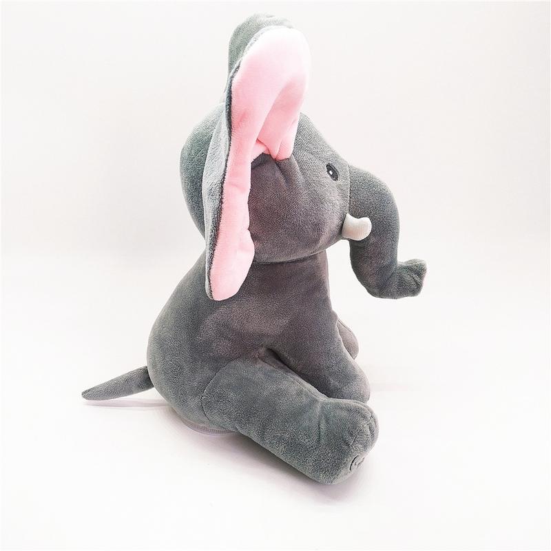 New peekaboo elephant cover their eyes Baby elephants will sing and play music accompanied by soothing elephant plush toys