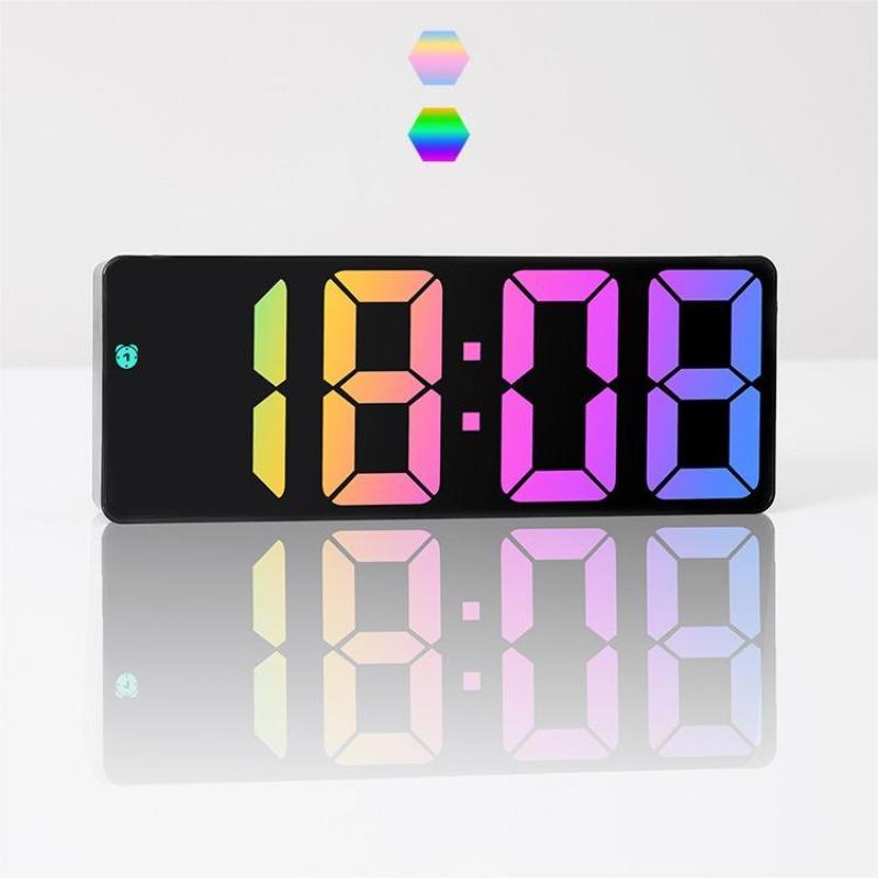 LED Electronic Clock, Creative Alarm Clock, 1 Count USB/Battery Powered Large Screen Clock, Home Decor for Bedroom, Living Room (Battery Not Included)