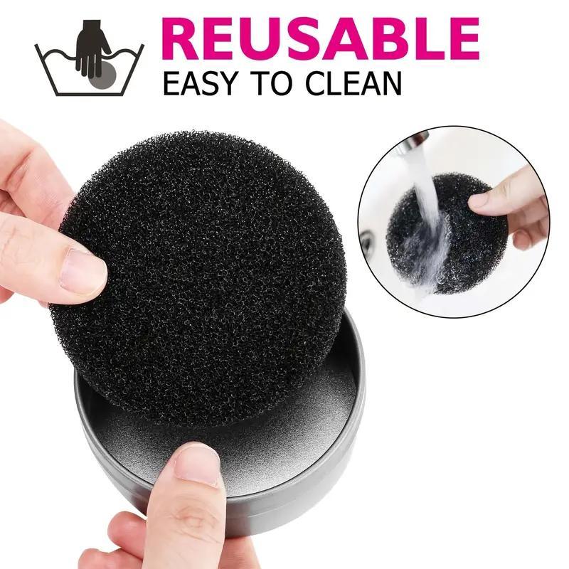 Makeup Brush Cleaning Box, Makeup Brush Cleaning Sponge, Portable Color Remover Sponge Box, Makeup Brush Travel Cleaner, 1 Count