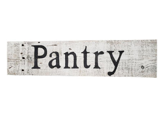 Pantry Sign - Rustic Farmhouse Decor Sign -Fixer Upper Style (Pantry, Whitewash/Black) Gift Kitchen