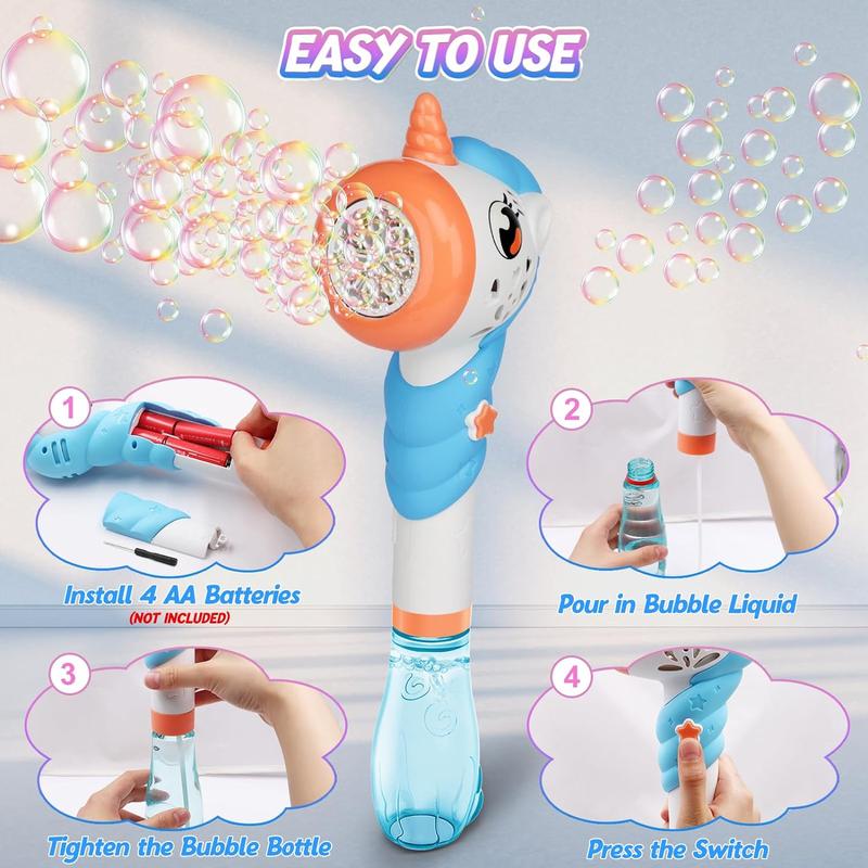 Christmas Gift for Kids Zerhunt Bubble Blaster Machine Automatic Backyard Toy for Kids | Outdoor Toys | Fantastic as a Gift for Party Favors Birthdays Valentine Halloween and Christmas | Battery Operated Bubble Wand for Easy Outdoor Use