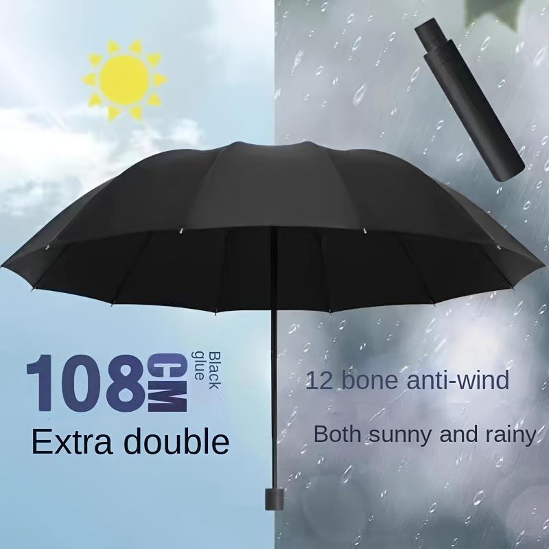 Solid Color Windproof Umbrella, Waterproof Foldable Manual Umbrella, Umbrella for Men & Women Travel, Business, Outdoor, Travel Essentials