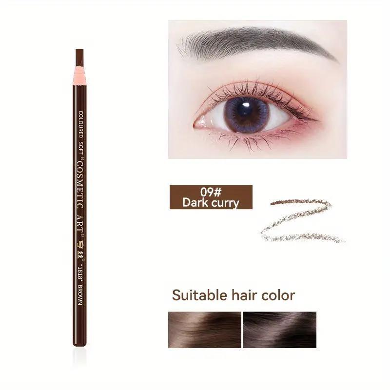 Music Festival Makeup Waterproof Wooden Hard Core Eyebrow Pencil, Long Lasting Eye Brow Pencil, Brow Styling Pen, High Pigmented Brow Shading & Filling Pencil