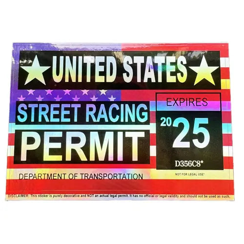 Cool United Stats Street Racing Permit,arya's house.