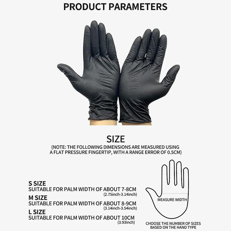 100pcs/box Disposable Thickened & Durable Nitrile Gloves, Multipurpose Oil-proof Work Gloves, Suitable for Mechanical Manufacturing, Food Processing