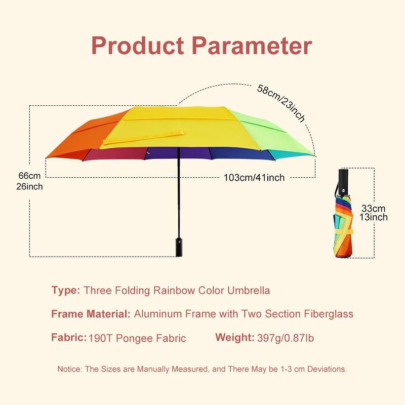 Foldable Umbrella, 1 Count Portable Automatic Umbrella, Rain & Sun Protection Umbrella for Outdoor Activities