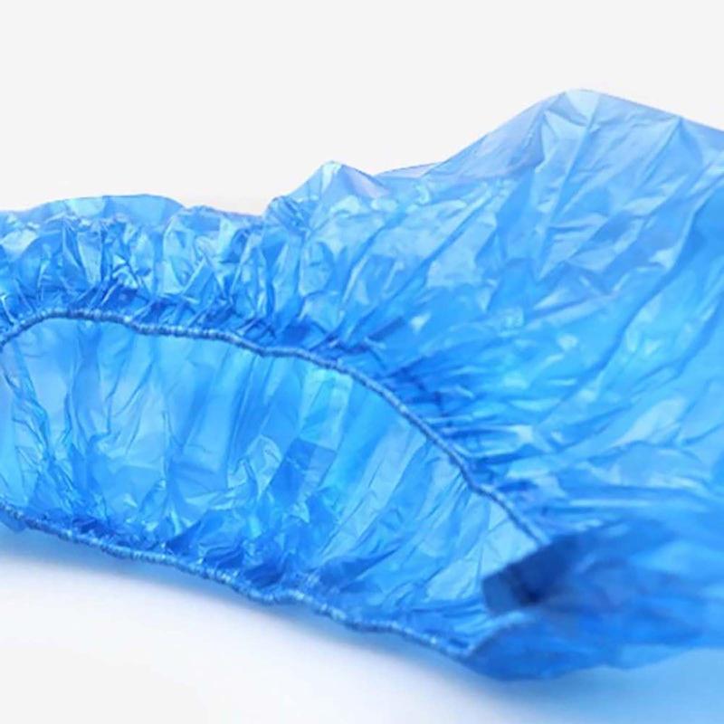 Warkul 200Count Elastic Beam Mouth Disposable Waterproof Shoe Covers Widely Applied Shoe Dust Covers for Rainy Plastic Unisex