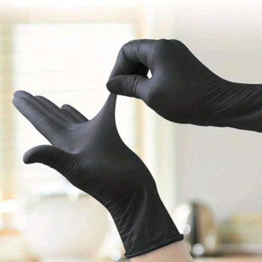 Nitrile Black Gloves 20/50/100pcs Black Disposable Gloves Kitchen Tattoo Household Cleaning Dishwashing Gloves Latex Oil Free Oil Resistant Gloves Disposable PVC Black Synthetic Gloves Hair Dyeing Waterproof Multifunctional For Car Repair Food