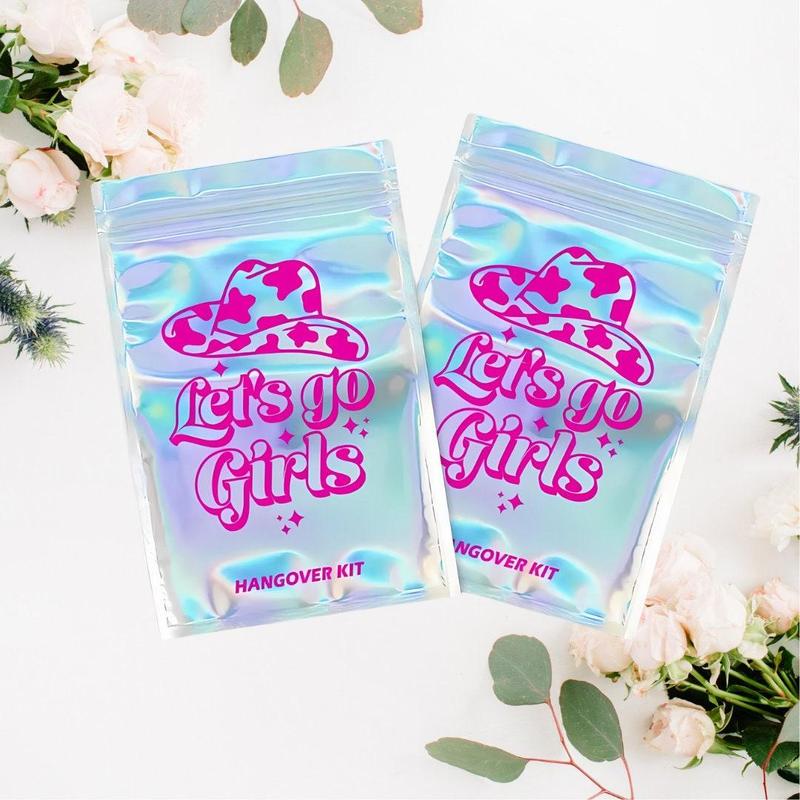 Let¡¯s Go Girls Hangover Kit Bag | Bachelorette Hangover Kit | Hangover Recovery Kit | Bachelorette Party Favors | Cowgirl | Nashville bag