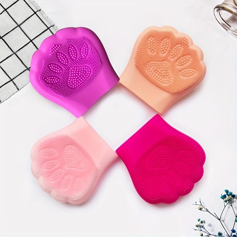 Paw Shaped Manual Facial Cleansing Brush, 4pcs Face Scrubber, Face Wash Brush, Facial Cleansing Tool, Exfoliating Skin Massage Brush, Skincare Tool