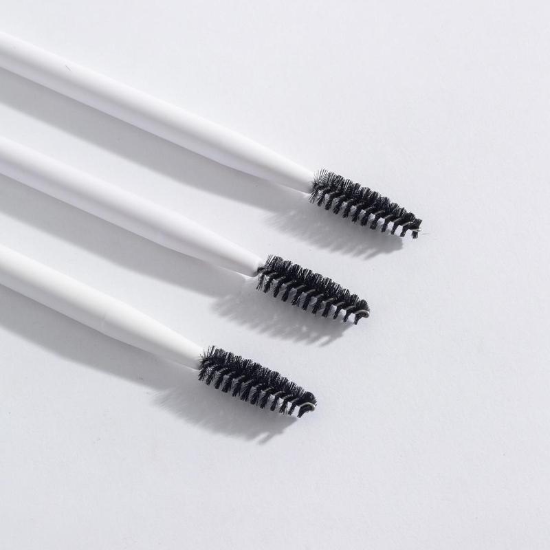 Thin But Stiff Multi-function Dual-ended Eyebrow & Eyelash Brush, 3 Counts Professional Makeup Tools for Women & Girls