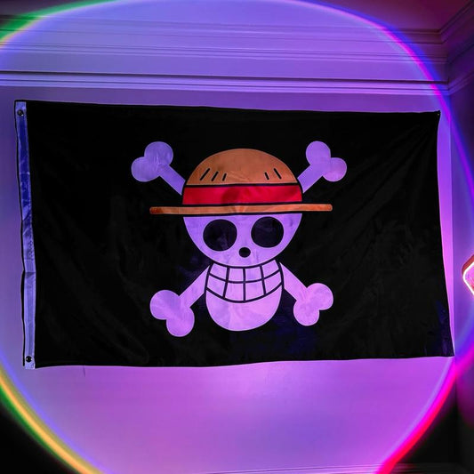 Luffy Flag Banner Anime Room Decor, One Piece, Straw Hat Pirates, Hanging Pack Adventure