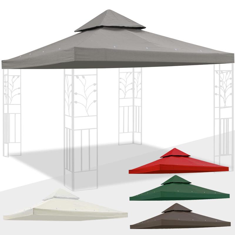 8'x8' Canopy Replacement top 2 Tier for Gazebo Canopy Replacement Cover UV30+ for Outdoor Patio Garden Yard