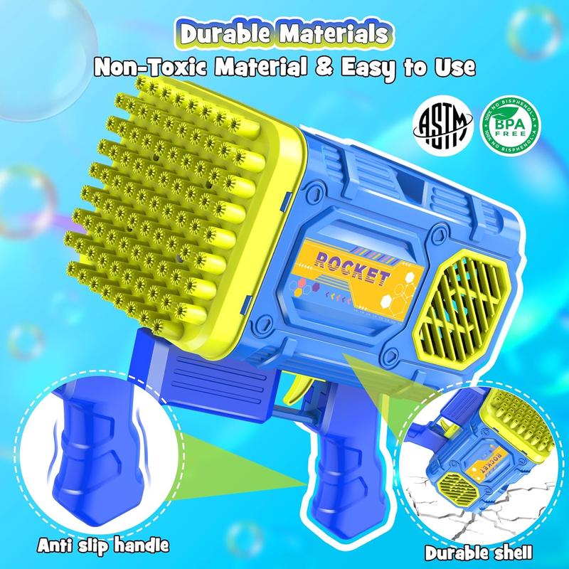 Christmas Gift for Kids 86-Hole Bubble Blaster Bubble Machine Gun Automatic Toy Gifts for Kid: Bubble Guns with LED Lights - 86 Holes Bubble Maker - Outdoor Party & Wedding Toy - Birthday Gifts