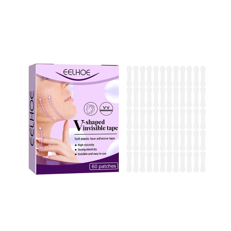 V-shaped Invisible Tape, 60pcs/box Strong Skin-friendly Elasticity Face Lifting Patches, Waterproof Breathable?Facial Lifting & Firming Sticker