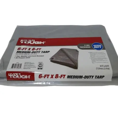 Hypugh Weather Resistant Medium Duty 6 x 8 ft Polyethylene Tarp