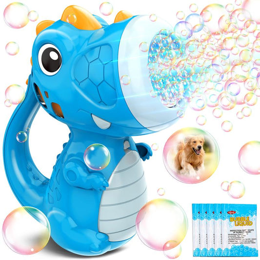 Christmas Gift for Kids Bubble Machine Dinosuar Nicmore Toy for Kid: Automatic Bubble Maker Blower Gun | Outdoor Portable Dino Bubble Blaster Toys