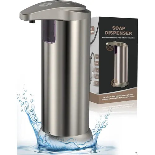 Automatic Soap Dispenser, 8.45oz/250ml Touchless Hand Free Soap Dispenser with 3 Adjustable Levels Control, Equipped with Infrared Motion Sensor Smart for Bathroom Kitchen School Hotel