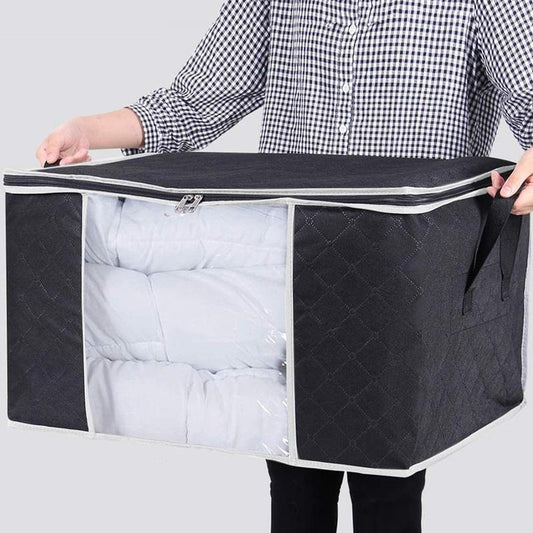 Large Capacity Clothes Storage Bag, 1 Count Portable Quilt Storage Bag, Household Storage Organizer, Room Accessories, Bedroom Accessories, Gift for Summer