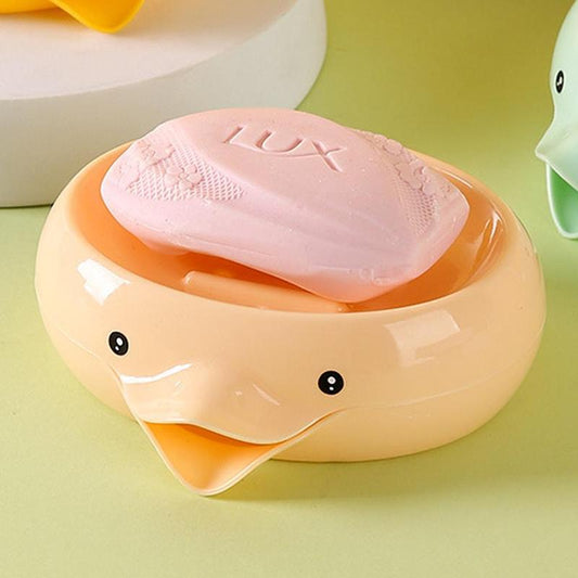 Cute Duck Shaped Soap Dish Holder, 1 Piece Modern Simple Animal Design Soap Bar Holder, Soap Drain Storage Box for Bathroom, Bathroom Supplies