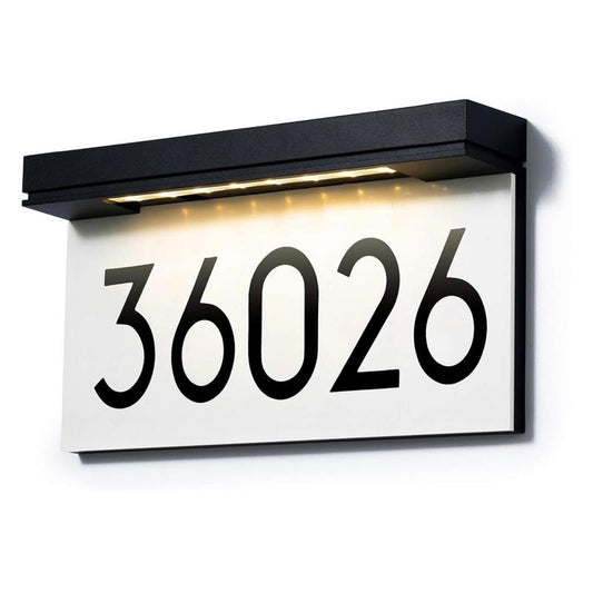 [2024 New]House Numbers Solar Powered, Address Plaques for House, LED Illuminated Waterproof Outside Address Sign 3000K/4500K/6000K Warm White, Cool White, Neutral Light LED, Gift, Light Decor Frame Set Rechargeable Rechargeable