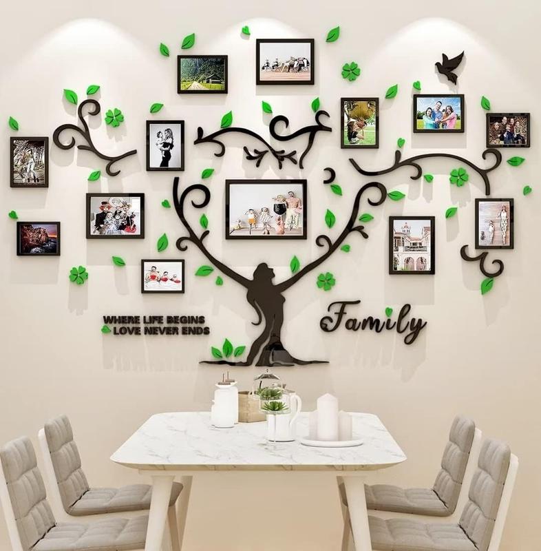 3D Home Waterproof Wall Sticker-DIY Photo Frame Photo Living Room Bedroom Home Decorative Sticker Gift Ornaments Set Tiles Sticker