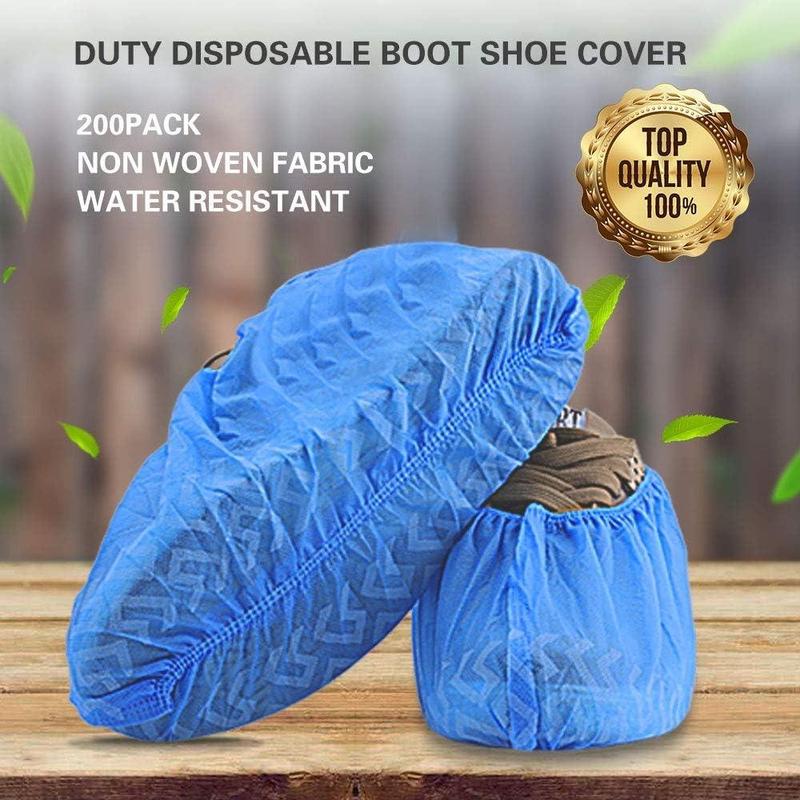 100pcs Disposable Non-woven Fabric Shoe Cover, Dustproof Non-slip Breathable Shoe Cover For Home