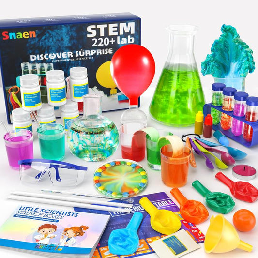 Science Kit with 220+ Science Lab Experiments,DIY STEM Educational Learning Scientific Tools s Toys Gift