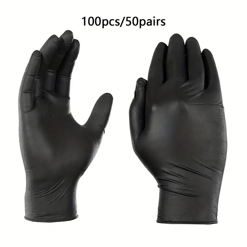 Disposable Nitrile Gloves (100pcs), Durable Household Cleaning Gloves, Waterproof, Multifunction Gloves Suitable For Kitchens, Car, Tattoo, Hair Dyeing, Cleaning Supplies, Household Gadgets