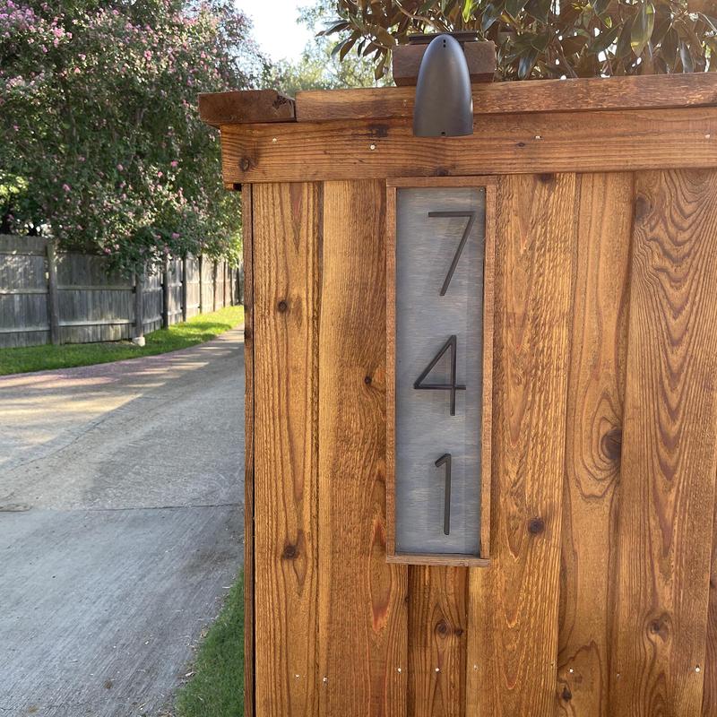 Creative Number & Letter Design Door Number Sign, 1 Count?Floating House Number, Metal Address Plate for Outdoor Door