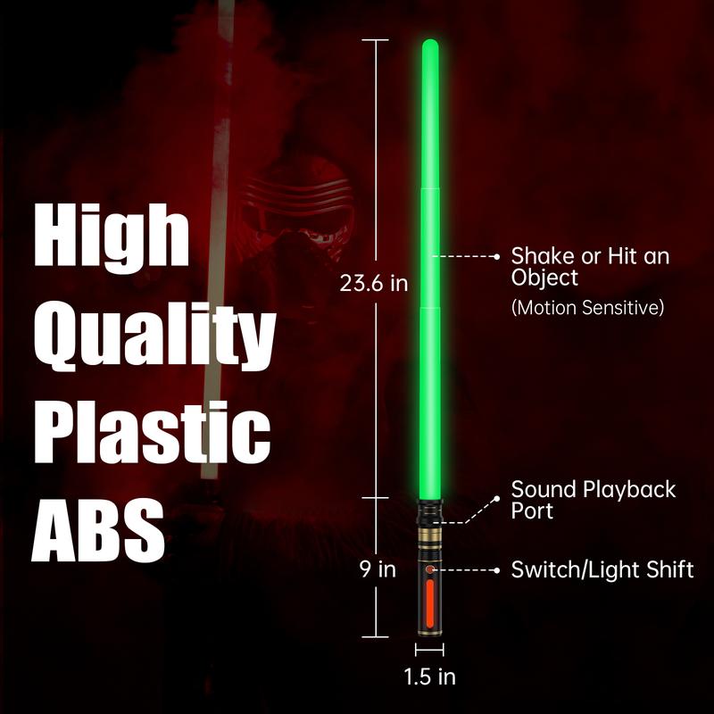 Light up Sabers for Kids, 3 Packs 3 Colors Light Sword with FX Sound (Motion Sensitive) and Glowing Handle, Expandable Light Sabers Set for Halloween Xmas Children's Day Gifts