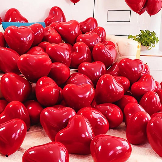 Red Heart Balloon, 20pcs 10in Party Balloon, Latex Balloon, Proposal Balloon, Baby Shower Balloon, Wedding Decor, Home Decor Set, Birthday Decorations, Wedding Decorations