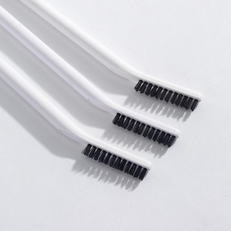 Thin But Stiff Multi-function Dual-ended Eyebrow & Eyelash Brush, 3 Counts Professional Makeup Tools for Women & Girls