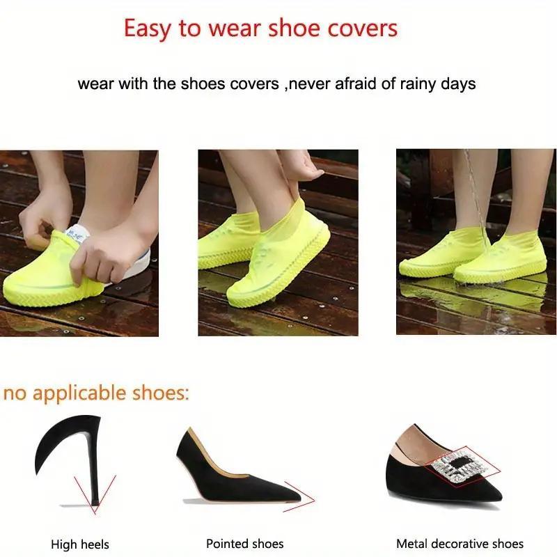 Waterproof Thickened Non-slip Shoe Covers (1 Pair), Outdoor Rubber Latex Shoe Cover, Men & Women Shoe Cover for Outdoor Working